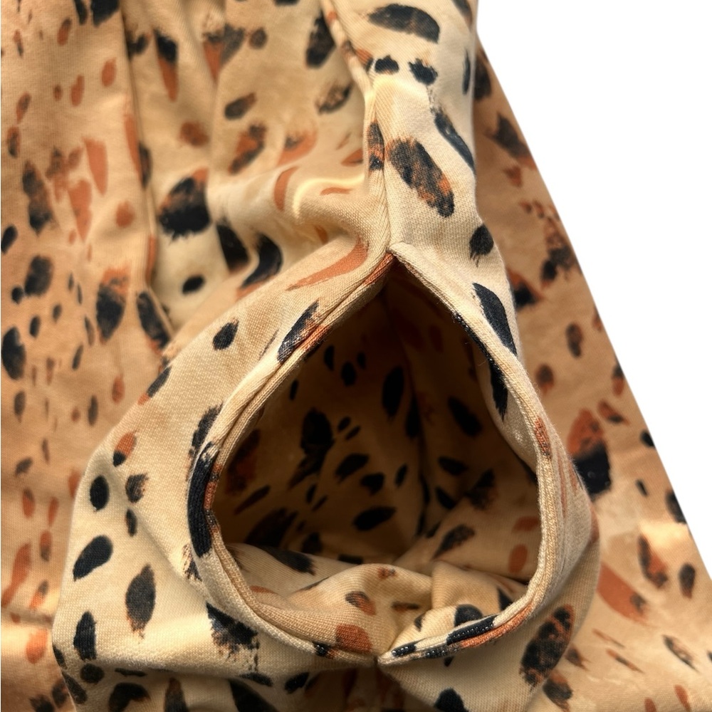 LOGO by Lori Goldstein Lounge Leopard Print Tunic Top Puff Sleeve Women’s S - Picture 7 of 9
